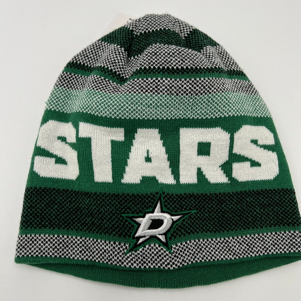 Dallas Stars Adidas Knit Beanie Hat OSFM Green White Black Hockey‎